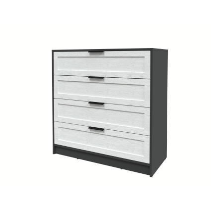 Kомод Тренд КТ-К100 (Антрацит ЛДСП/ Дуб полярный ЛМДФ) Ш1000 В1020 Г451 Kомод Тренд КТ-К100 (Антрацит ЛДСП/ Дуб полярный ЛМДФ) Ш1000 В1020 Г451